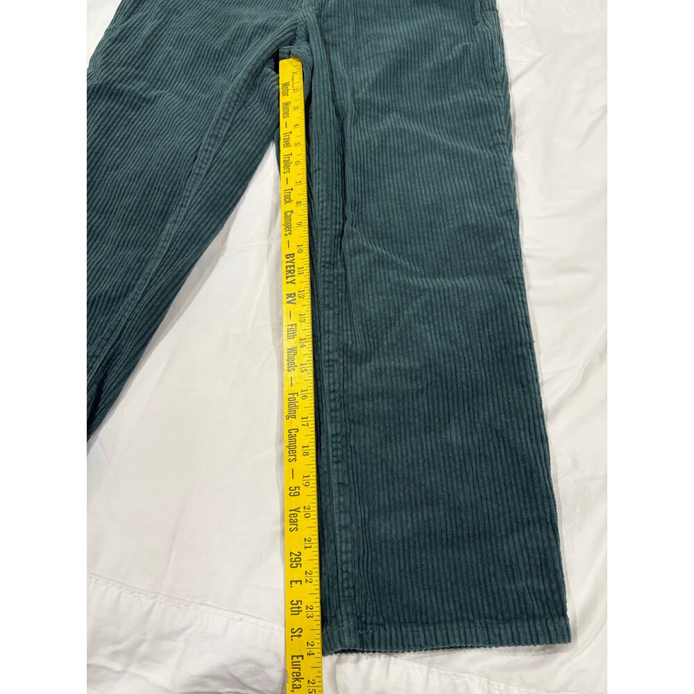 Green Wide Corduroy Pants Size 11/30W - Picture 5 of 6